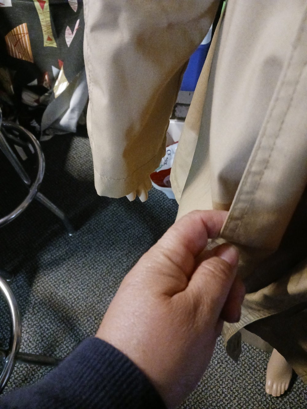 Merona Tan Double-Breasted Trench Coat with Belt - Picture 6 of 7